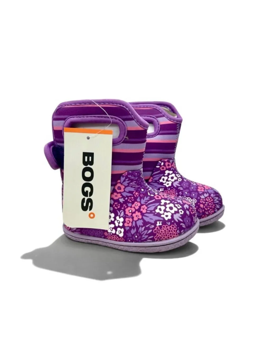 Baby Bogs NW Garden Purple Multi Toddler 4 Rain Boots Waterproof Girls Shoes